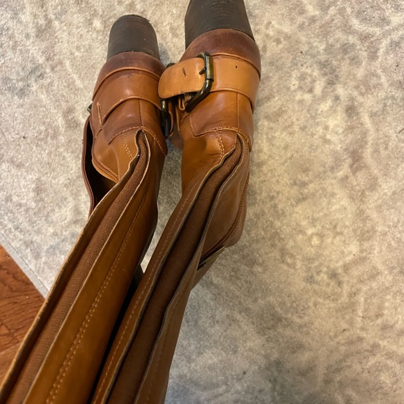 Vince Camuto Leather Knee High Boots Brown - Picture 3 of 6